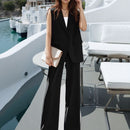 Conjunto Antoinette™ com Colete Alfaiatado e Calça de Linhas Alongadas / Clássico, Feminino e Inesquecível!